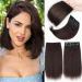 FORCUTEU Hair Toppers for Women 4PCS Short Thick Hairpieces Dark Brown Clip in Short Hair Extensions Adding Women Extra Hair Volume Hairpieces for Daily Use 4 Inch *2+8 Inch *2 Dark Brown