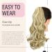 Shop Dcbaboo 45cm Wavy Ponytail Extension Sandy Blonde & Bleaching Blonde Clip-In Braid | Synthetic Curly Hair Extensions (150g) - Buy Online on GoSupps.com