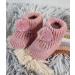 Royal Icon Newborn Baby Booties - 0-3 Months - Pom Pom Bootees for Boys & Girls - Indoor/Outdoor Use - Rose Gold - Buy Online on GoSupps.com