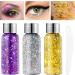URAQT Body Glitter Gel 3Pcs - Holographic Mermaid Sequins Chunky Glitter Set - Sparkling Glitter for Face, Body & Hair - Silver, Gold, Purple - Buy Online on GoSupps.com