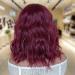 SOKU Bob Wavy Wig with Bangs Burgundy 14 Inch - Natural Wave Hair Dark Wine Curly Wig for Women - Heat Friendly Synthetic Fiber - Daily Wear - Natural Looking - Buy Online on GoSupps.com