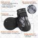 BEAUTYZOO Dog Boots 4PCS Set for Medium Large Dogs | Anti-Slip Waterproof Booties with Reflective Straps | Size 6 (2.6x3.0) | Black Outdoor Paw Protectors - Buy Online on GoSupps.com