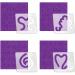 8Pcs Quilting Templates Set - Heart-Shaped Clockwork Key Feather Drop Swirl Design F - 1/8 Inch Thick - Non-Slip Grips - For Domestic Sewing Machines - Buy Online on GoSupps.com