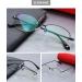 Lanomi Blue Light Filter Reading Glasses - Half Frame Metal Oval Design for Men & Women +1.0 to +4.0 Diopters Anti-Blue Light Visual Aid - Buy Online on GoSupps.com
