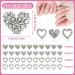 40 Pieces Heart Nail Charms - 3D Diamond Alloy Rhinestones for Nail Art | Perfect for Valentine s Day & Weddings - Buy Online on GoSupps.com
