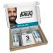 Just For Men Mustache & Beard, Beard Coloring for Gray Hair, With Biotin Aloe and Coconut Oil for Healthy Facial Hair - Real Black, M-55 (Pack of 3, EComm Friendly Packaging) 3 Count (Pack of 1) Pack of 3