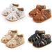 RVROVIC Baby Sandals - Soft Sole Summer Crib Shoes for Boys and Girls (Black, 0-6 Months) - Buy Online on GoSupps.com