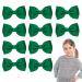 Sibba 10 pieces of band hair loops crocodile clamps hair clip ponytail holder cheerleading hairpin children's day styling accessories for women toddler baby girls (green)