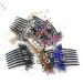 6 Pack Large Crystal Rhinestone Side Comb Set - Fancy Sparkly Gems Hair Accessories for Women - Buy Online on GoSupps.com
