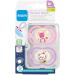 MAM Perfect Night Silicone Pacifier 16+ for Girls - Set of 2 with Sterilized Transport Boxes | International Shipping Available - Buy Online on GoSupps.com