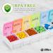 BoxSIK Weekly Pill Organizer - Premium 7 Compartment Tablet Box for Vitamins & Supplements - Travel Friendly Food-Grade Rainbow Colors - Buy Online on GoSupps.com