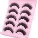 HeyAlice 5D Human Hair Look Cat Eyelashes - 100% Mink Lashes Natural Look False Eyelashes Fluffy 15mm Wispy Eye Lashes Pack - Buy Online on GoSupps.com