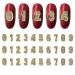 WOKOTO 30pcs Gold Number Nail Charms (0-9) 3d Nail Art Charms For Acrylic Nails Nail Number Charms Alloy Nail Rhinestones And Charms Nail Gems 3d Nail Art Number Charms Gold Nail Jewels For Women KIT3 Gold Number