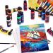 Acrylic Paint Set - 24 Colors (2 oz/Bottle) with 12 Art Brushes | Art Supplies for Painting on Canvas, Wood, Ceramic & Fabric | Rich Pigments for Beginners, Students & Artists - Buy Online on GoSupps.com