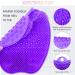 AXLOFO XL Shower Foot Scrubber Mat - Non-Slip Exfoliating Massager for Feet - Purple - Buy Online on GoSupps.com