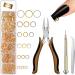 1014 Pieces Nail Dangle Charm Piercing Tool Hand Drill  Nail Charms 6 Sizes Jump Rings Connectors with Jump Ring Open Close Tool  Pliers and Tweezers for Jewelry Making Supplies Gold  Silver and Rose Gold