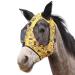 Harrison Howard fly mask for horses super comfortable elastic with ear-UV protection exclusive prints golden form M medium golden shape