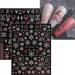 JMEOWIO Christmas Glitter Nail Stickers - 9 Sheets Snowflake Xmas Winter Holiday Design in Pink White - Self-Adhesive Decals for Nail Art Decoration - Buy Online on GoSupps.com