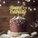 Sumerk Gold Glitter Happy Birthday Cake Topper 1PC Cake Toppers for Birthday Party Decorations Supplies - Buy Online on GoSupps.com