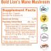 Bold Botanica Lion's Mane Mushroom Capsules - Organic Extract for Brain Health, Memory & Immune Support - 60 Vegan Capsules - Buy Online on GoSupps.com
