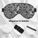 Sleep Mask Eye for Women & Men - Reusable Soft Blackout Eye Masks for Better Sleep Travel & Camping - Black White Marble Gift Essentials - Buy Online on GoSupps.com