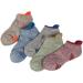 By The Clique Premium Terry Cotton Sport Ankle Socks Set of 3 | Arch Support, Cushioned, Durable | Retro Style, Modern Fit | Blue Gray Green - Buy Online on GoSupps.com