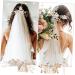 Gogogmee 1 Set Comb Set Hair Comb Clip Hair Flowers Bridal Hair Side Comb Bride Headdress Wedding Hair Comb Rhinestones Wedding Hair Clip Flower Hair Combs Women Flower Hairpins White Cloth - Buy Online on GoSupps.com