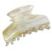 French Amie Chic Ivory Handmade Celluloid Large 3 Jaw Hair Claw Clip Clamp Clutcher Fashion Durable and Styling Hair Accessories for Women Strong Hold No Slip Grip  Made in France