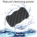 Konjac Sponge Set with Activated Bamboo Charcoal - Body & Facial Sponge Deep Cleansing Sponge for Care - Buy Online on GoSupps.com