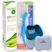 Natural Strong Denture Adhesive NaturDent Holds Dentures Longer and Stronger NO Zinc NO Paraben No Yucky Taste Bundle with Dentu-Care Denture Storage Box Case and Denture Brush