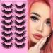 Calphdiar A-7 Fluffy 18mm Faux Mink False Eyelashes - C Curl, 8 Pairs - Buy Online on GoSupps.com