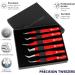 Silakor 6-Piece Stainless Steel Eyelash Extension Tweezers Set for Volume and Classic Lashes (Red) - Buy Online on GoSupps.com