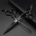 High-end blue diamond black Japanese scissors 440C stainless steel scissors fast cutting hairdressing tools scissors (set) - Buy Online on GoSupps.com