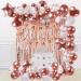Rose Gold Birthday Decorations 74pcs Rose Gold White Balloons with Rosegold Confetti Balloons Curtain & Happy Birthday Banner for Girls Women Birthday Party Wedding Baby Shower - Buy Online on GoSupps.com
