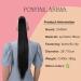 CAISHA 28 Extra Long Straight Ponytail Hairpiece - Heat-Resistant Synthetic Fibres - Black Brown #3 | H158 - Buy Online on GoSupps.com