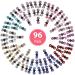 96 Pieces Mini Hair Claw Clips Rhinestone Mini Flower Hair Claw Clip No-Slip Jaw Clips Metal Clamps Mix Colored Flower Accessories for Women Girls Assorted Colors