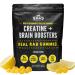 B.rad Real Rad Gummies | Creatine & Brain Boosters for Muscle Strength & Recovery, Cognitive Focus, Motivation, and Mood | 5-Gram Creatine Dose | Natural Fresh Lemon Flavor | 100 XL Gummies