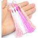 100pcs 13cm Silky Floss Tassels with Cord Loop and Chinese Knot - Mixed Red | DIY Craft Souvenir Bookmarks - Buy Online on GoSupps.com