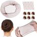 ZOCONE Brown Hair Net 60PCS Invisible Hair Nets+50PCS U-Shape Hairpins Hair Net with Elastic Edge for Hair Bun Maker Ballet Hair Net Bun Kids Hair Bun Accessories for Girls Women Dance (Brown)