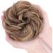 Thick Curly Hair Bun Extension | Synthetic Messy Updo Scrunchie | Light Auburn & Honey Blonde Hairpiece for Women and Girls - Buy Online on GoSupps.com