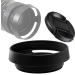 Fotasy 49mm Metal Curved Lens Hood, 49mm Vented Hood, 49mm Lens Hood for Fuji Leica Leitz Panasonic Olympus Panasonic Sony Lens, 49mm Screw-in Lens Hood