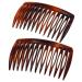 Camila Paris AD825/2 French Hair Side Comb, Small, Curved Tortoise Shell French Twist Hair Combs Decorative, Strong Hold Hair Clips for Women Bun Chignon Up-Do Styling Girls Hair Accessories, Made in France 2.75" Tortoise