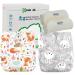 Colo reusable diapers - washable cloth diaper set: 2 washable adjustable fabric diaper with 2 bamboo inserts.Tower diapers 100% environmentally friendly Foxes and Rabbits