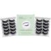 KFZR 10 Pairs 3D False Eyelashes Fake Eye Lashes Natural Look Makeup Extension Black Thick - Buy Online on GoSupps.com