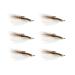 Wild Water Fly Fishing Clouser Flies 6 Pack Steamer for Smallmouth Bass & Trout, Size 0/1, 2 and 8 Brown and White Clouser Minnow - Size 8 - 6 Pack