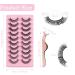 10 Pairs 3D False Eyelashes - Natural D Curl Russian Strip Lashes with Clip | Fluffy Wispy Extension for Stunning Eye Makeup - Buy Online on GoSupps.com