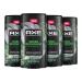 AXE Fine Fragrance Collection Aluminum No Deodorant Stick for Men Green Geranium 4 Count with 48H Odor Protection and All-Day Freshness Infused with Geranium Cedar & Patchouli Essential Oils 2.6 oz