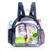 Higuyst Small Clear Backpack with Mesh Stadium Approved Clear Bags for women - Beach Pool Stadium Sports Games Gym Travel Black