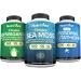 Nutrivein Premium Irish Sea Moss Capsules, Ashwagandha, and Liposomal Glutathione Supplement Bundle: Sea Moss, Reduced Glutathione, & Ashwagandha Supplements for Immunity, Mood, Digestion, & Detox
