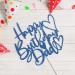 Tenhaisi Blue Glitter Happy Birthday Dad Cake Topper Happy Father's Birthday Cake Decoration Dad Party Decoration Dad Happy Birthday Party Decoration Supplies - Buy Online on GoSupps.com